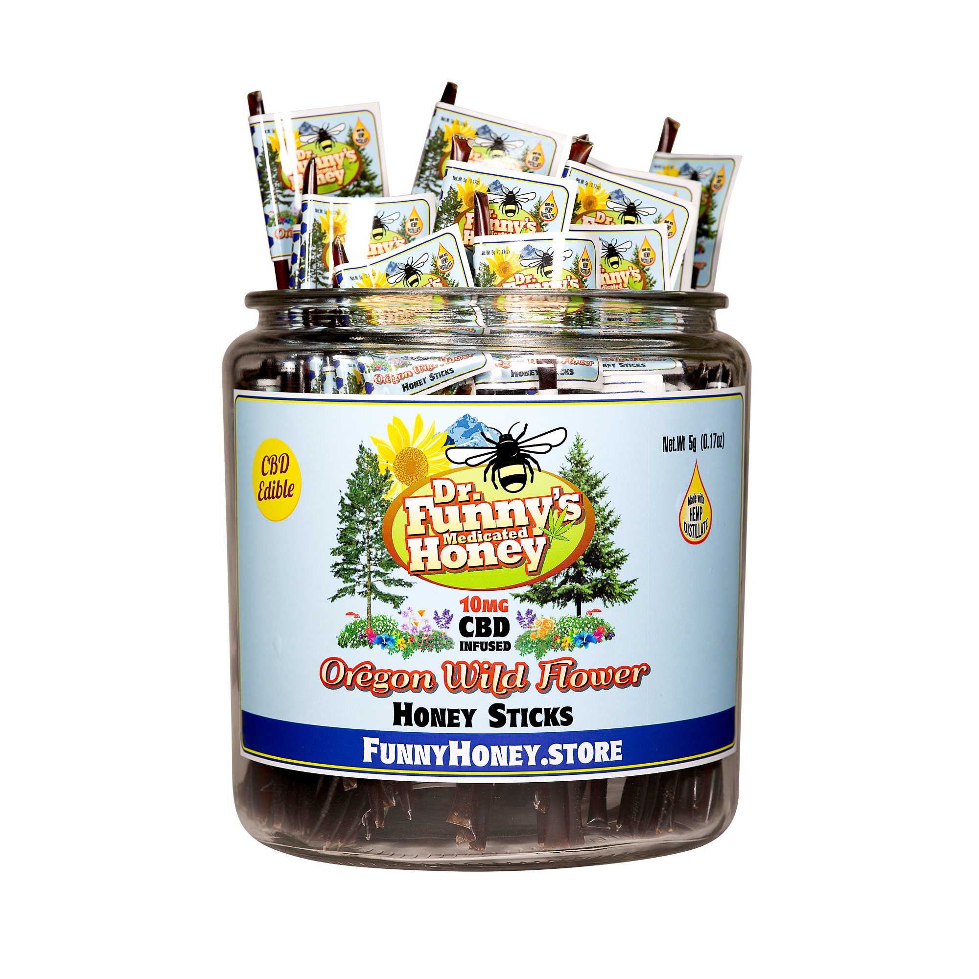 Dr Funny Honey - OpenMarket - Wild-Flower-Honey-Stick-Jar